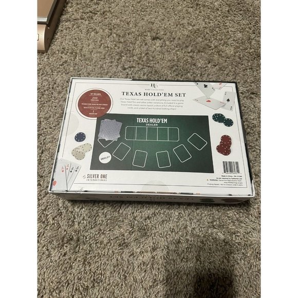 Home Collection Texas Hold’em Includes 200 Poker Chip Card Deck Dealer New - Picture 4 of 6